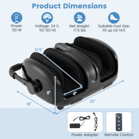 Foot and Calf Massager Heat 360? Adjustable Stand Easy Cleaning and Convenient Storage LuxuryLifeWay Online Store