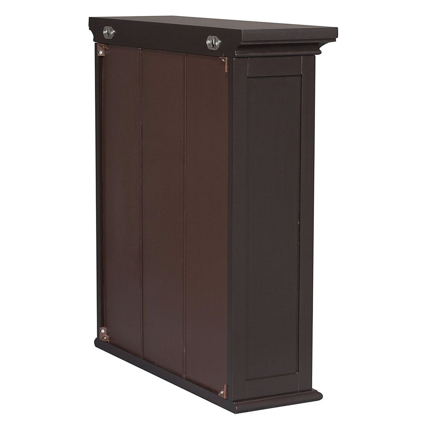Dark Espresso 2-Door Bathroom Wall Cabinet with Open Shelf LuxuryLifeWay Online Store
