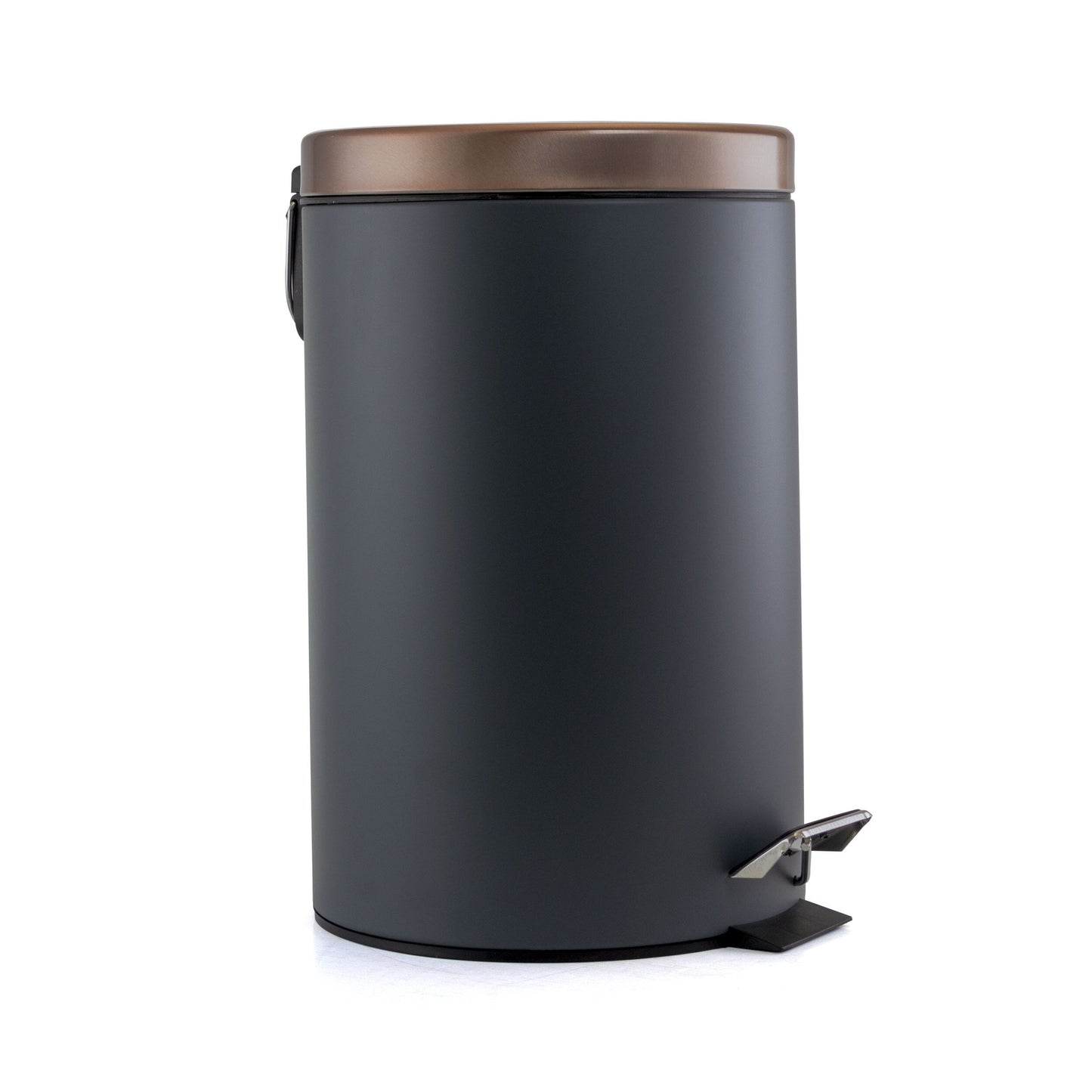 Elama 3 Gallon Stylish Grey and Copper Soft Pedal Office, Kitchen and Bathroom Trash Bin LuxuryLifeWay Online Store