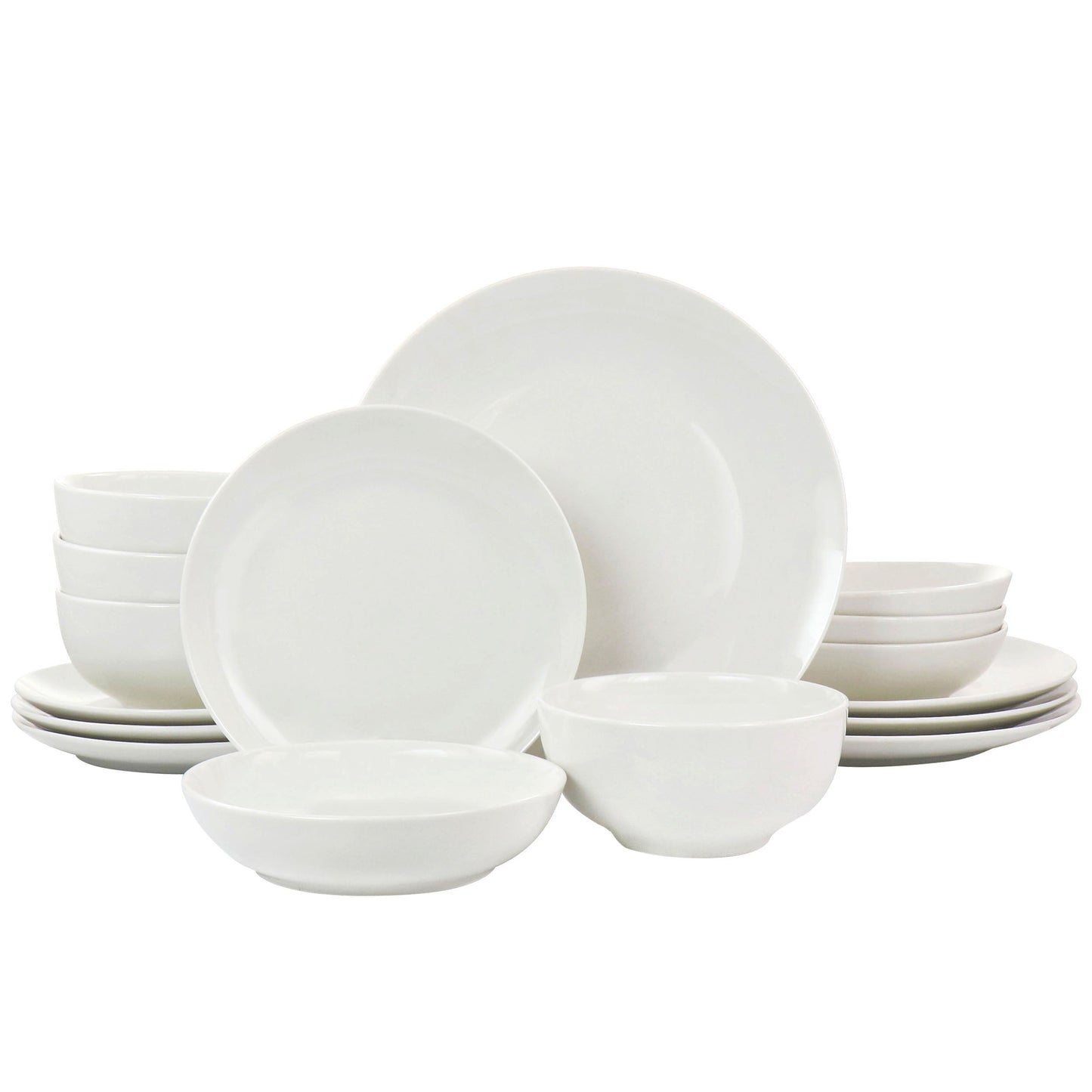 Elama Camellia 16 Piece Porcelain Double Bowl Dinnerware Set LuxuryLifeWay Online Store