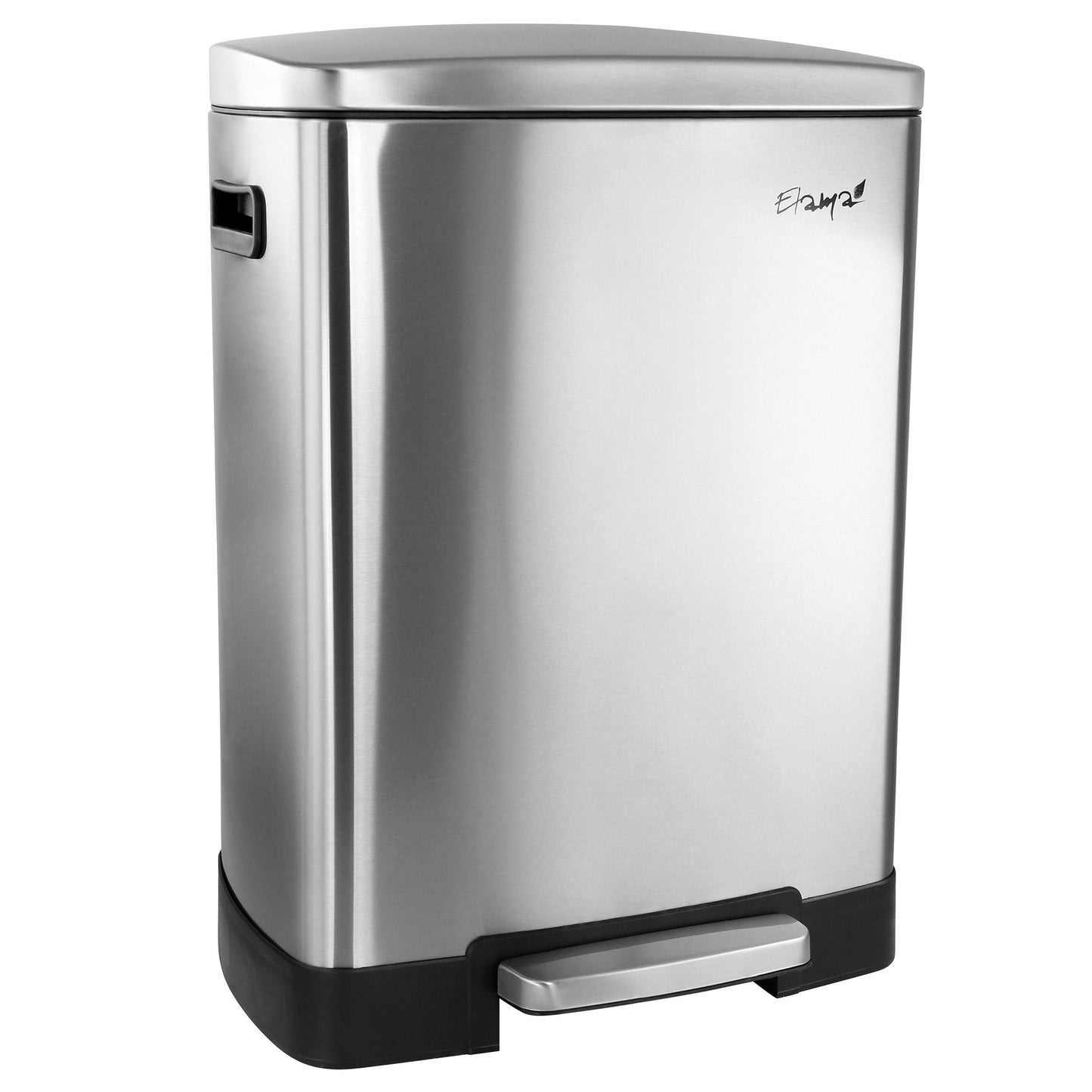 Elama 40 Liter 2 Compartment Large 10.6 Gallon Split Stainless Steel Step Trash Bin with Slow Close Mechanism LuxuryLifeWay Online Store
