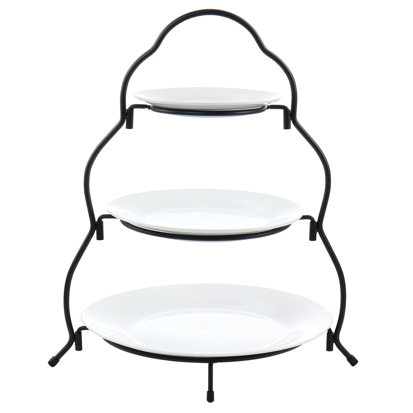 Elama 3 Tier Round Plate Porcelain Serveware Set LuxuryLifeWay Online Store