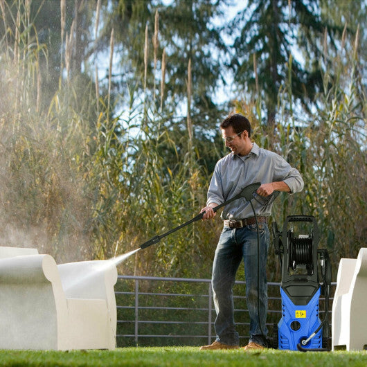 1800W 2030PSI Electric Pressure Washer Cleaner with Hose Reel-Blue LuxuryLifeWay Online Store