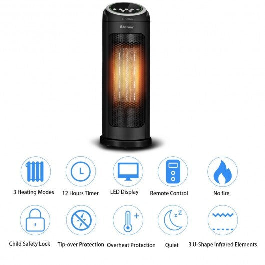 1500 W LED Portable Oscillating PTC Ceramic Space Heater LuxuryLifeWay Online Store