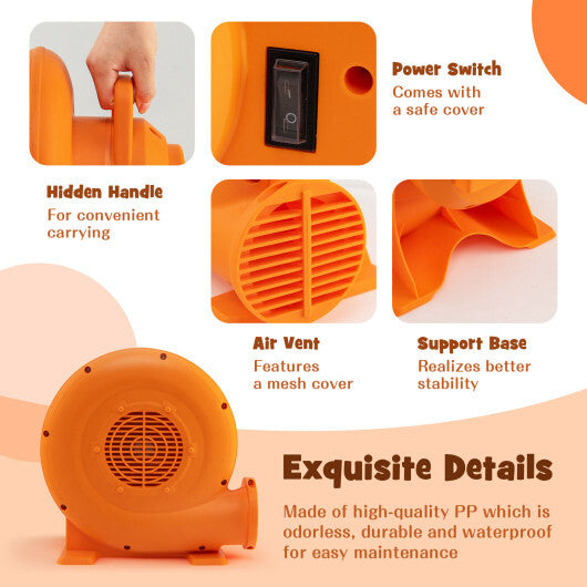 380W Air Blower (0.5HP) for Inflatables with 25 feet Wire and GFCI Plug LuxuryLifeWay Online Store
