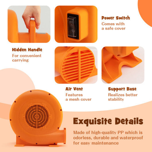 750W Air Blower (1.0HP) for Inflatables with 25 feet Wire and GFCI Plug LuxuryLifeWay Online Store