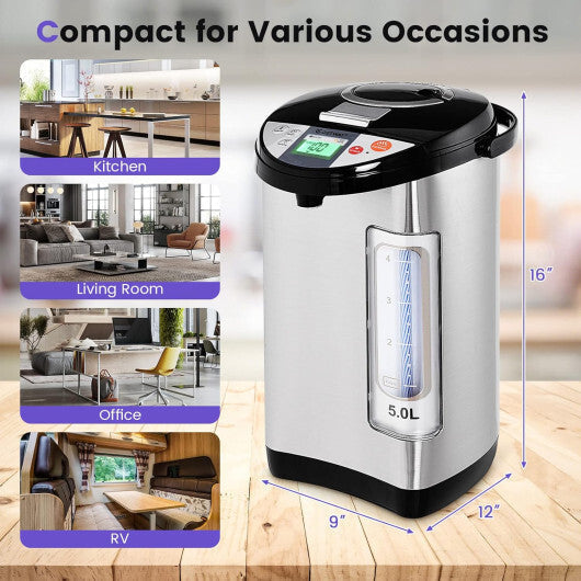 5-liter Electric LCD Water Boiler and Warmer LuxuryLifeWay Online Store