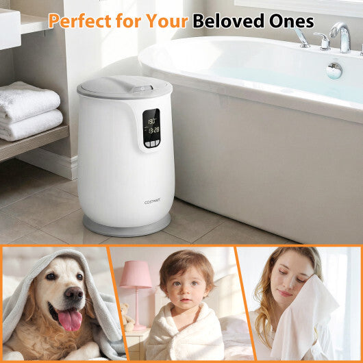 20 L Large Blanket Towel Warmer for Bathroom with 3 Heat Levels-White LuxuryLifeWay Online Store