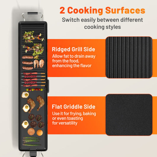 39.5 Inch Extra Large Electric Griddle with 2 Cooking Surface and Adjustable Temperatures LuxuryLifeWay Online Store