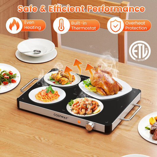 Electric Warming Tray Food Warmer with Adjustable Temperature Control LuxuryLifeWay Online Store
