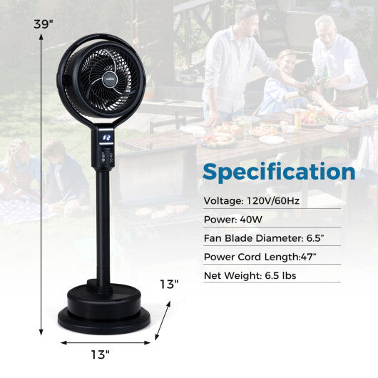 Misting Pedestal Fan Air Circulator with 90? Auto Oscillation Floor Standing Fan with 8 Speeds-White LuxuryLifeWay Online Store