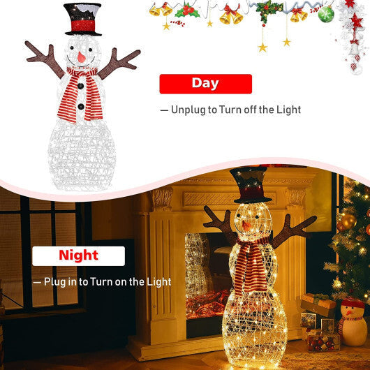 Indoor/Outdoor Christmas Lighted Snowman Decorations with Pre-Lit 80 Lights LuxuryLifeWay Online Store