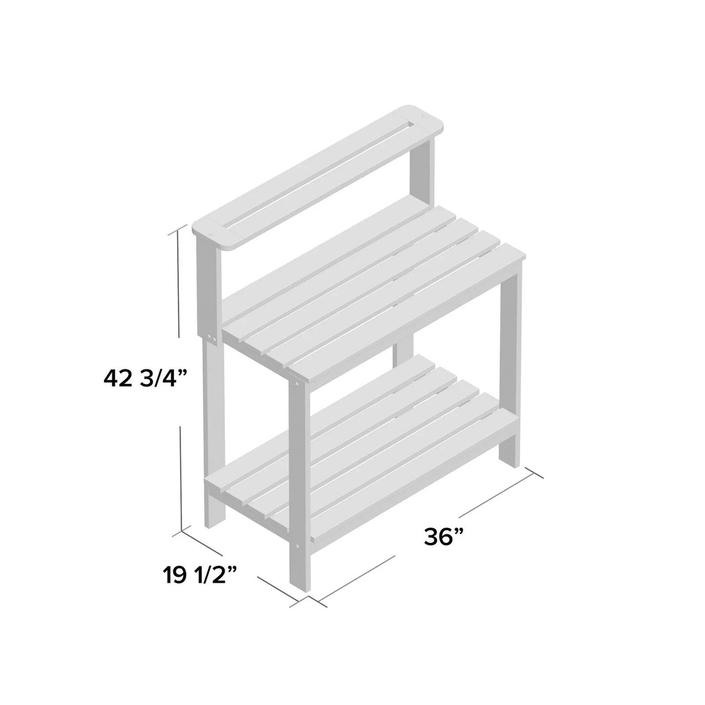 Solid Meranti Wood Outdoor Garden Potting Bench Table with Bottom Shelf LuxuryLifeWay Online Store