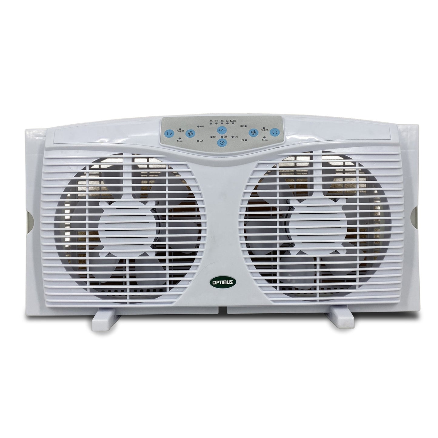 Optimus 8 in. Electric Reversible Twin Window Fan with Thermostat & LED LuxuryLifeWay Online Store
