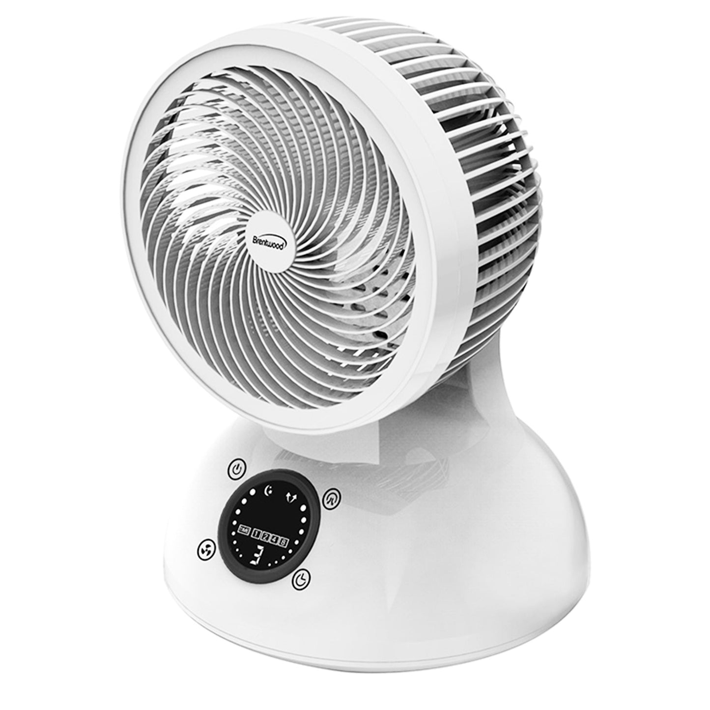 Brentwood 6 Inch Three Speed Oscllating Desktop Fan with Timer and Remote Control in White LuxuryLifeWay Online Store