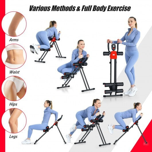 Foldable Adjustable Core Abdominal Trainer with 3 Adjustable Resistance and LCD Display LuxuryLifeWay Online Store