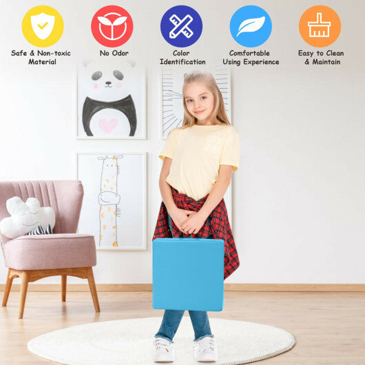 6 Pieces 15 Inches Square Toddler Floor Cushions Flexible Soft Foam Seating with Handles-Multicolor LuxuryLifeWay Online Store