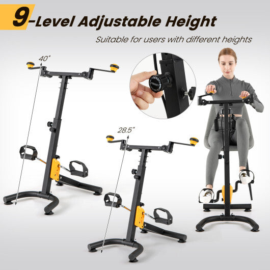 Pedal Exerciser with Adjustable Handgrip for Seniors-Yellow LuxuryLifeWay Online Store