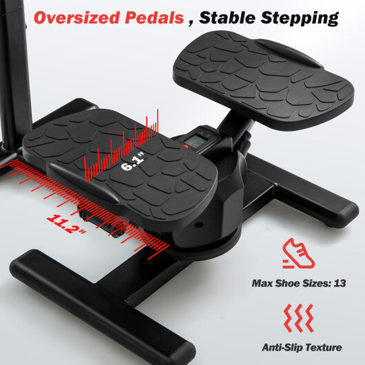 Steppers for Exercise Twist Stair Stepper Workout Equipmen-Black LuxuryLifeWay Online Store