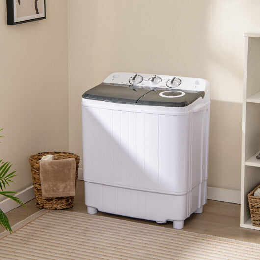 17.6 lbs Portable Washing Machine with Drain Pump-Blue LuxuryLifeWay Online Store