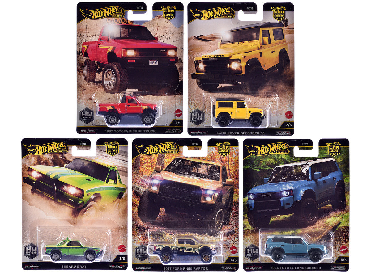 "HW Off Road" 5 piece Set "Car Culture" 2024 Series H Diecast Model Cars by Hot Wheels LuxuryLifeWay Online Store