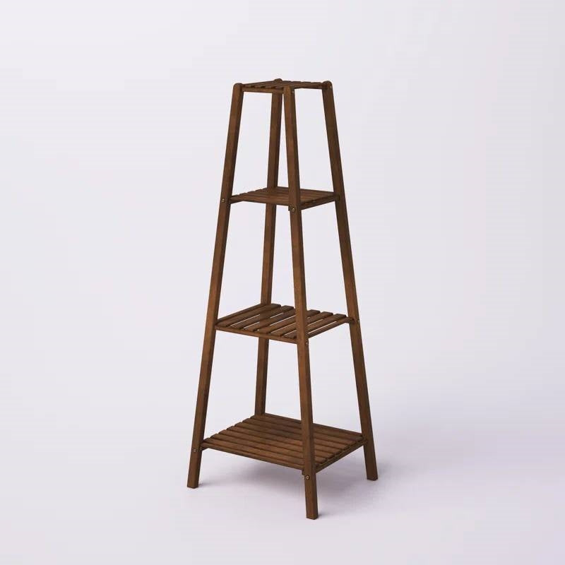 Modern Boho Wooden 4-Shelf Pyramidal Plant Stand LuxuryLifeWay Online Store