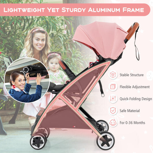 Versatile Travel Stroller with Safety Harness Smooth Suspension & Large Storage LuxuryLifeWay Online Store