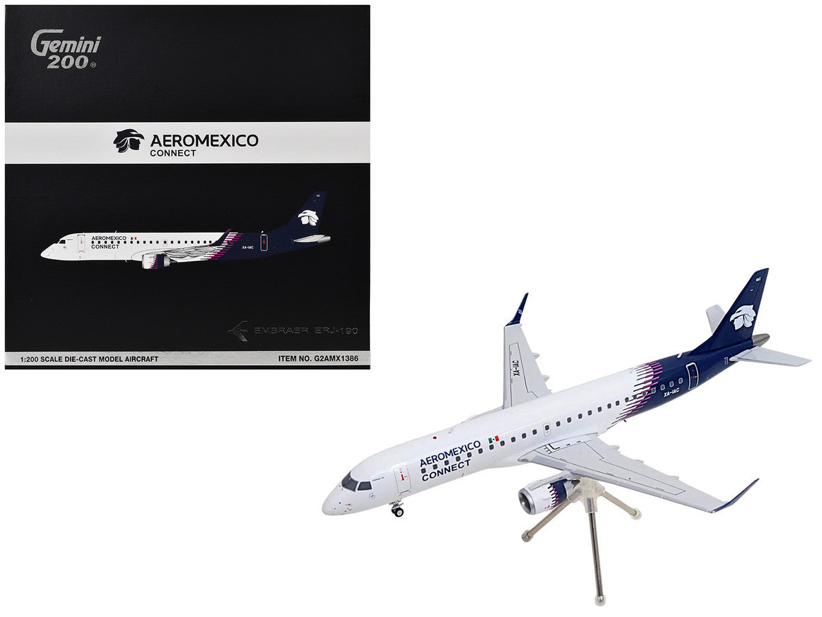 Embraer ERJ-190 Commercial Aircraft "Aeromexico Connect" (XA-IAC) White with Blue Tail "Gemini 200" Series 1/200 Diecast Model Airplane by GeminiJets LuxuryLifeWay Online Store