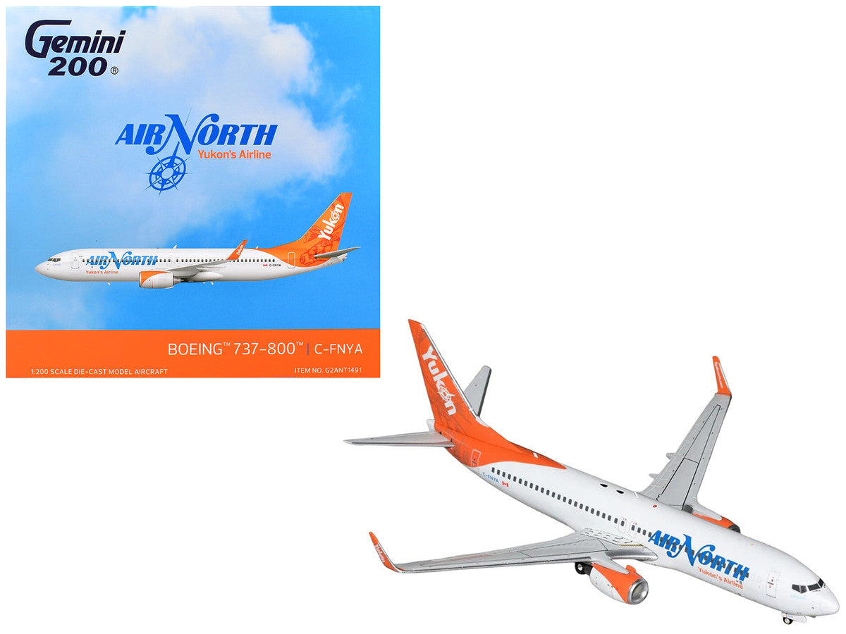 Boeing 737-800 Commercial Aircraft "Air North" (C-FNYA) White with Orange Tail "Gemini 200" 1/200 Diecast Model by GeminiJets LuxuryLifeWay Online Store