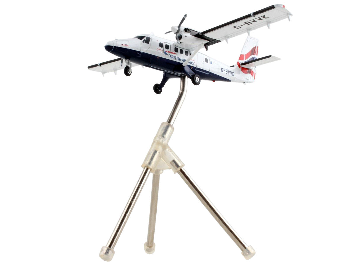 De Havilland DHC-6-300 Commercial Aircraft "British Airways" White with Striped Tail "Gemini 200" Series 1/200 Diecast Model Airplane by GeminiJets LuxuryLifeWay Online Store
