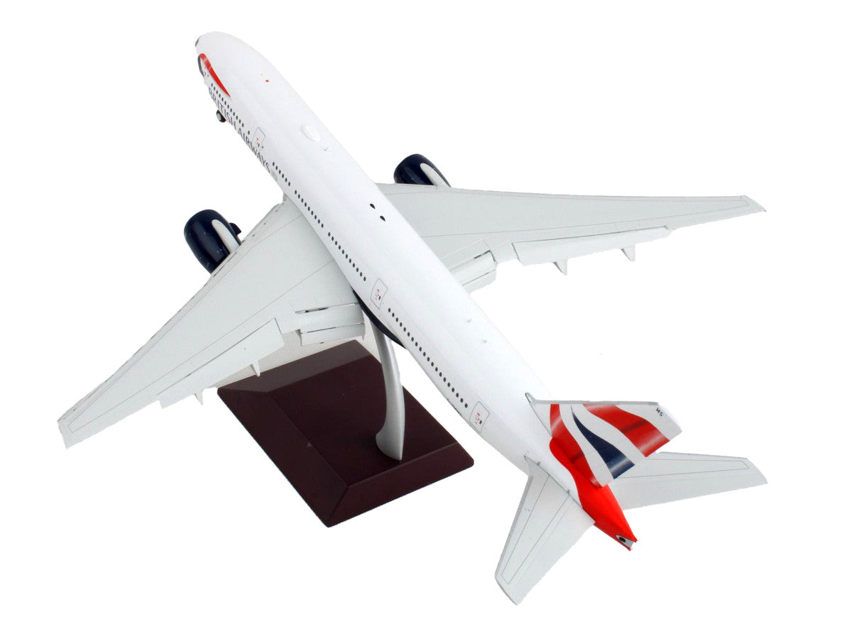 Boeing 777-200ER Commercial Aircraft with Flaps Down "British Airways" White with Striped Tail "Gemini 200" Series 1/200 Diecast Model Airplane by GeminiJets LuxuryLifeWay Online Store