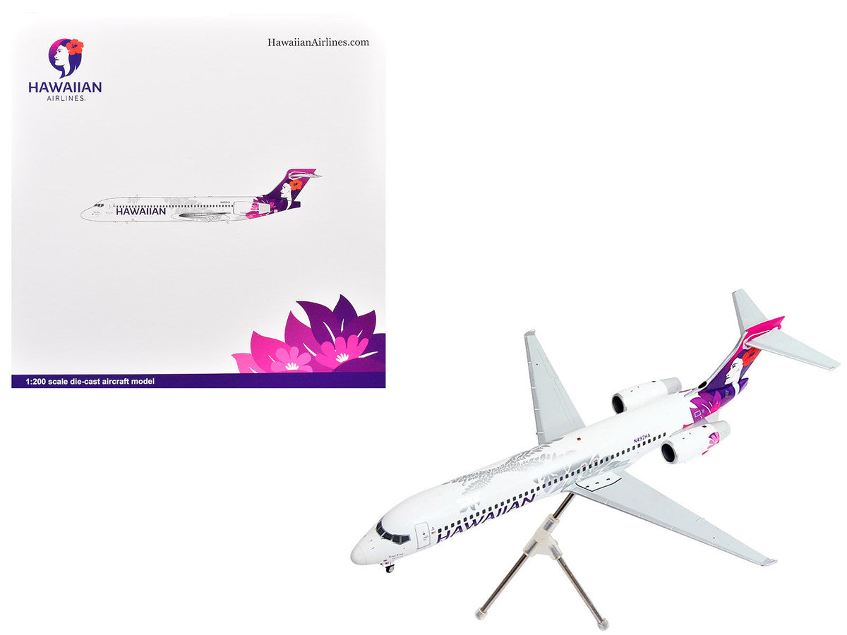 Boeing 717-200 Commercial Aircraft "Hawaiian Airlines" (N492HA) White with Purple Tail Graphics "Gemini 200" Series 1/200 Diecast Model Airplane by GeminiJets LuxuryLifeWay Online Store