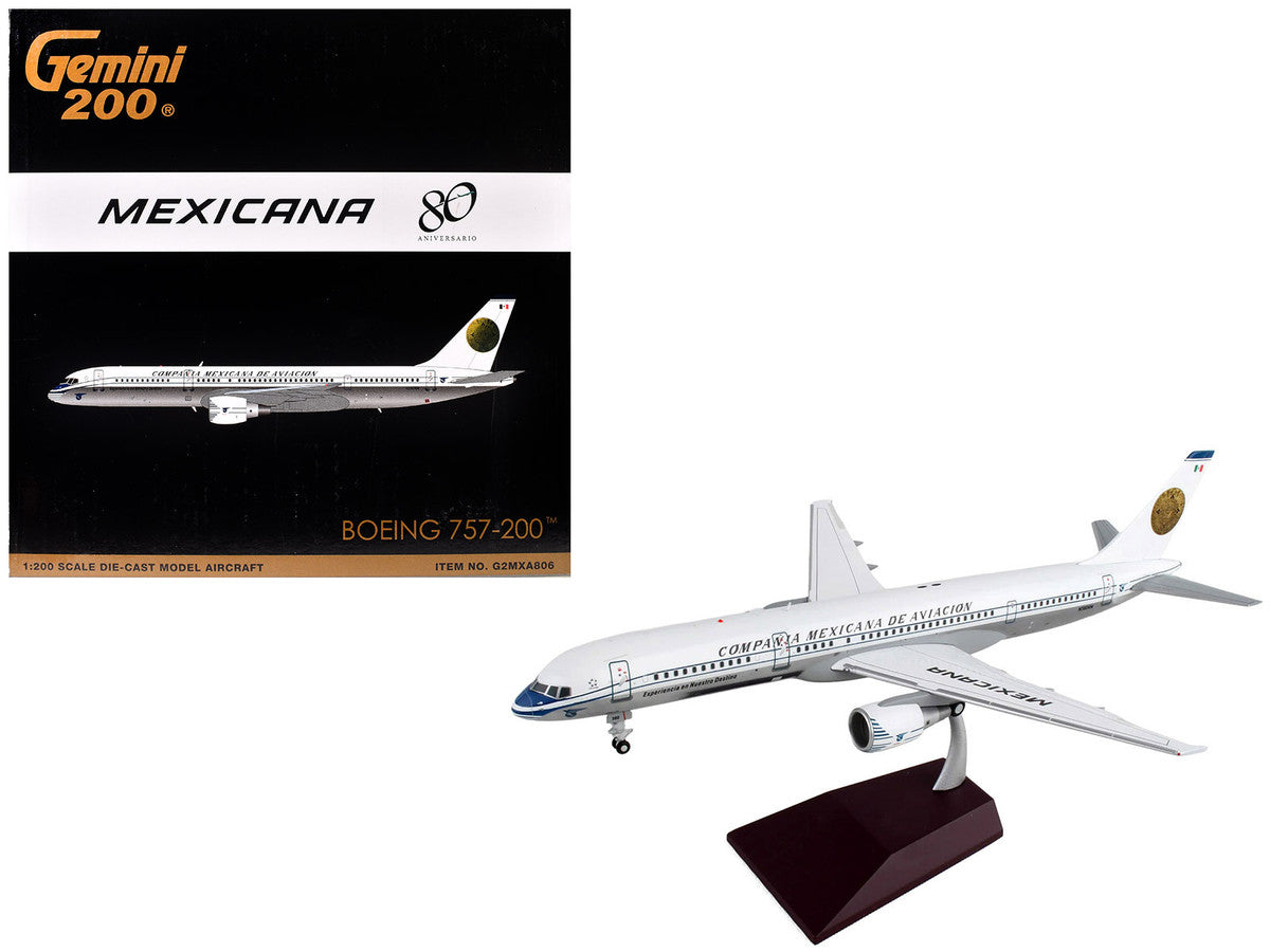 Boeing 757-200 Commercial Aircraft "Mexicana Retro Livery" (N380RM) White with Tail Graphics "Gemini 200" Series 1/200 Diecast Model Airplane by GeminiJets LuxuryLifeWay Online Store