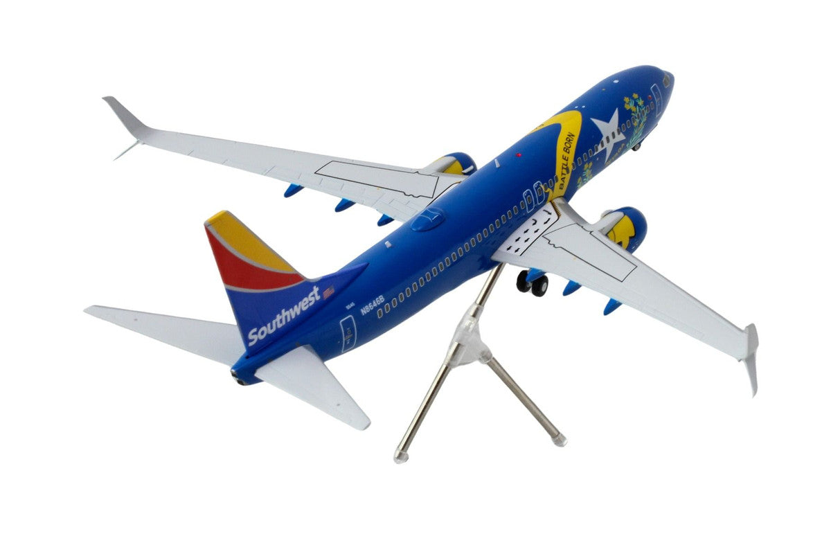 Boeing 737-800 Commercial Aircraft "Southwest Airlines - Nevada One" (N8646B) Blue with Tail Stripes "Gemini 200" Series 1/200 Diecast Model Airplane by GeminiJets LuxuryLifeWay Online Store