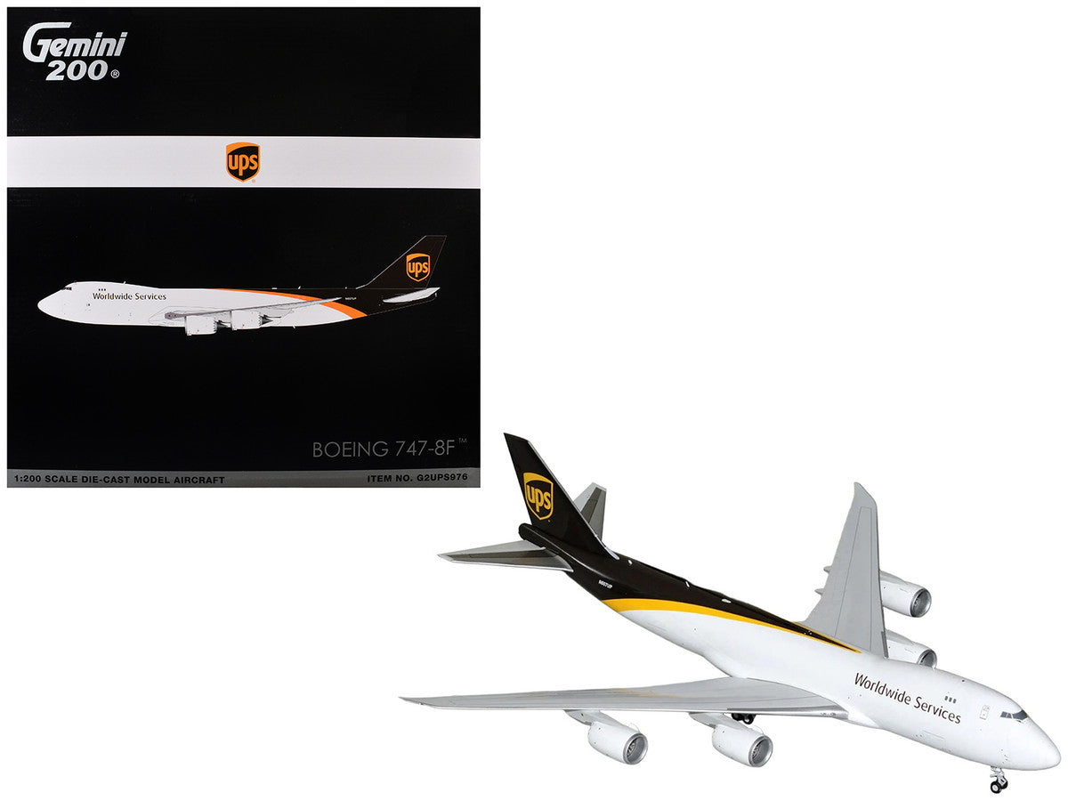 Boeing 747-8F Commercial Aircraft "UPS Worldwide Services" (N607UP) White with Brown Tail "Gemini 200" Series 1/200 Diecast Model by GeminiJets LuxuryLifeWay Online Store
