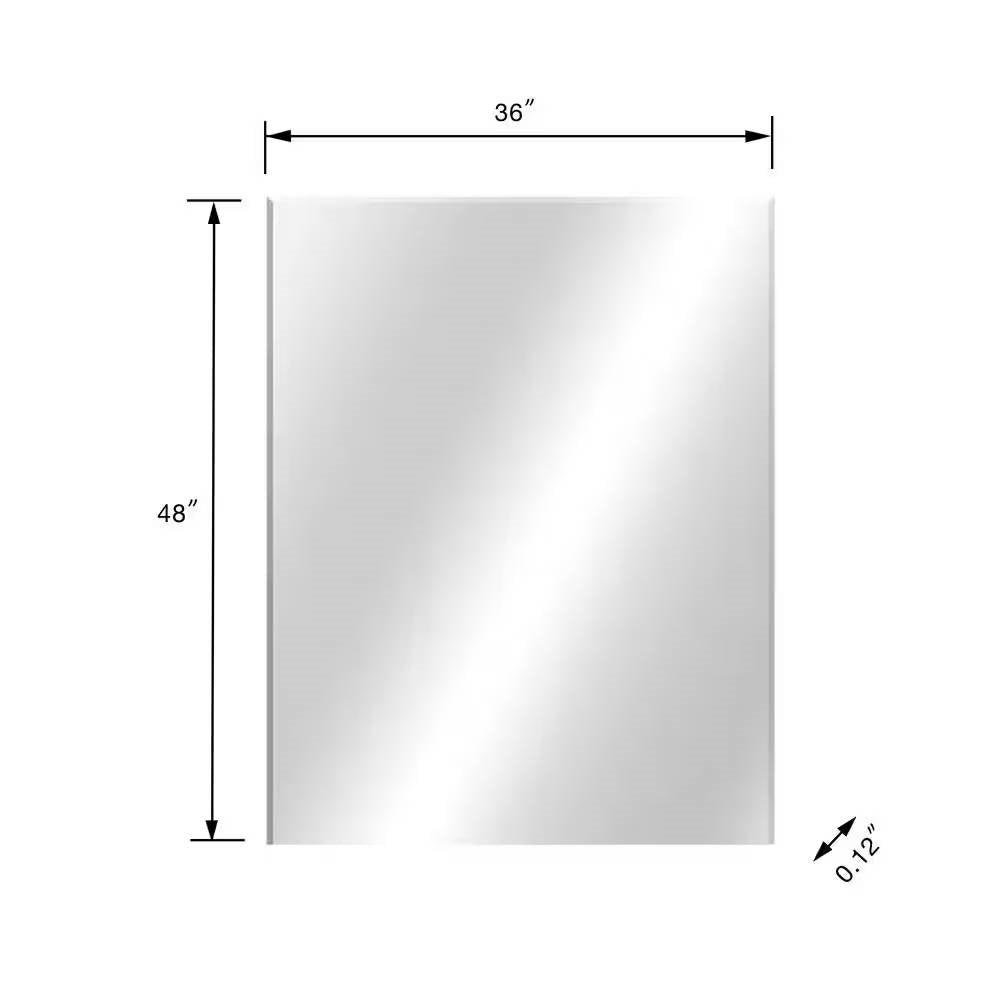 36-in x 30-in Flush Mount Bathroom Wall Mirror - Hang Vertically or Horizontally LuxuryLifeWay Online Store