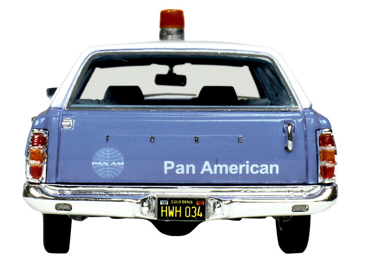1970 Ford Galaxie Station Wagon Blue and White with Blue Interior "Pan-American Airlines Ground Crew" Limited Edition to 180 pieces Worldwide 1/43 Model Car by Goldvarg Collection LuxuryLifeWay Online Store