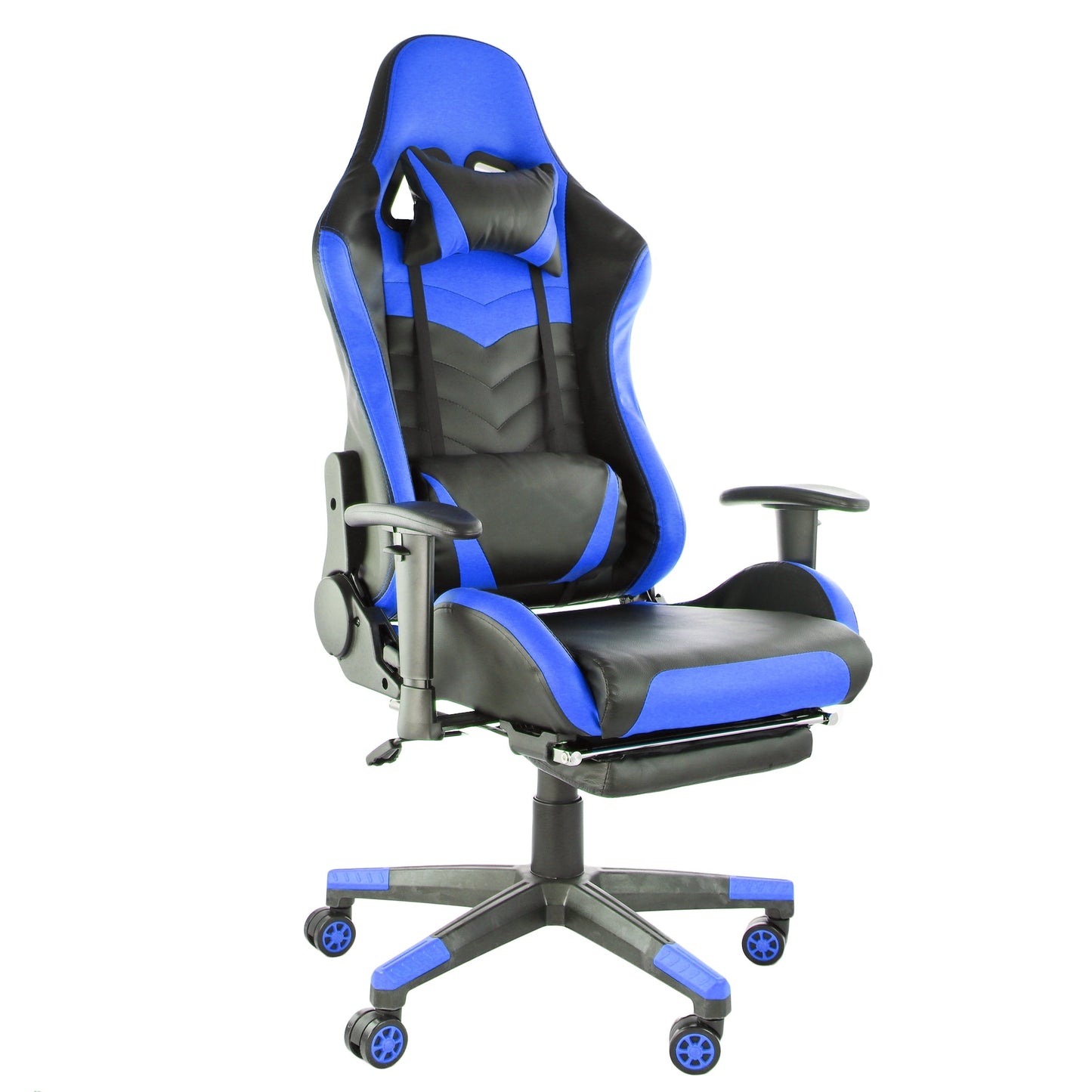 GameFitz Gaming Chair in Black and Blue LuxuryLifeWay Online Store