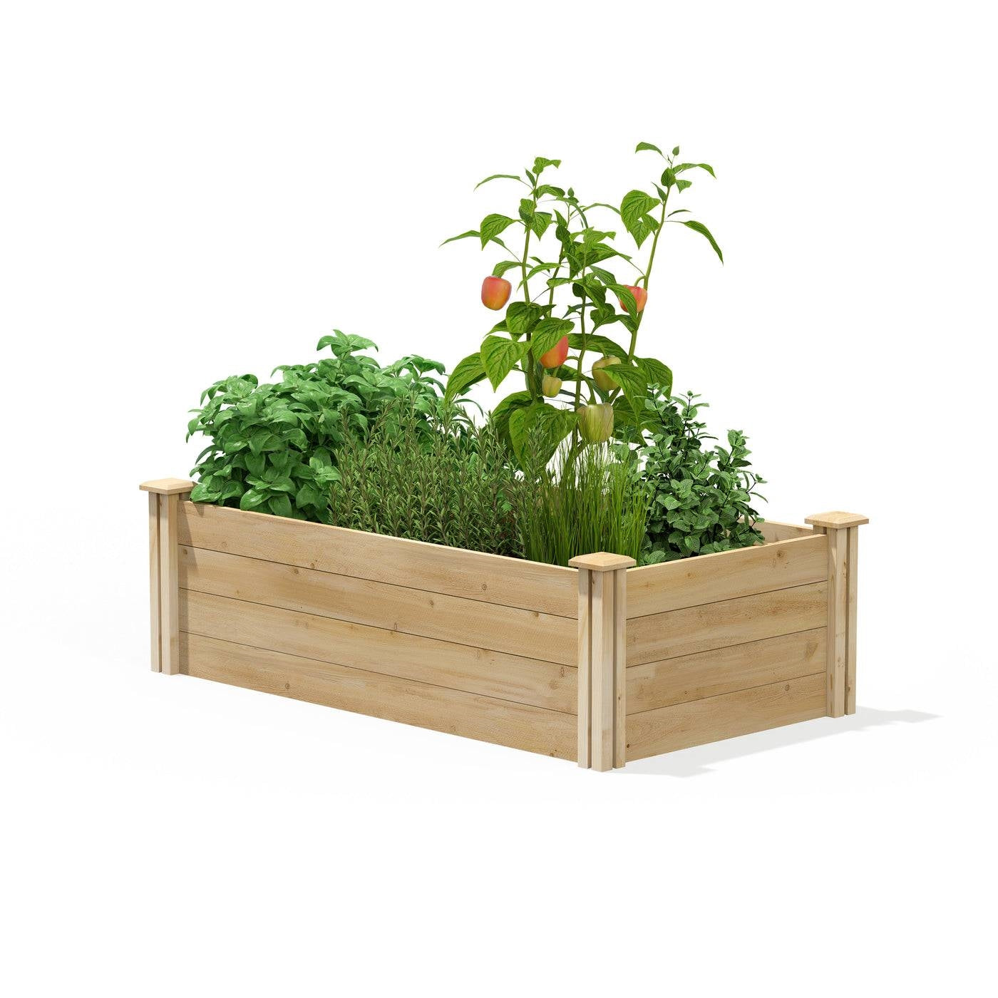 2ft x 4ft Cedar Wood Raised Garden Bed Planter Box - Made In USA LuxuryLifeWay Online Store