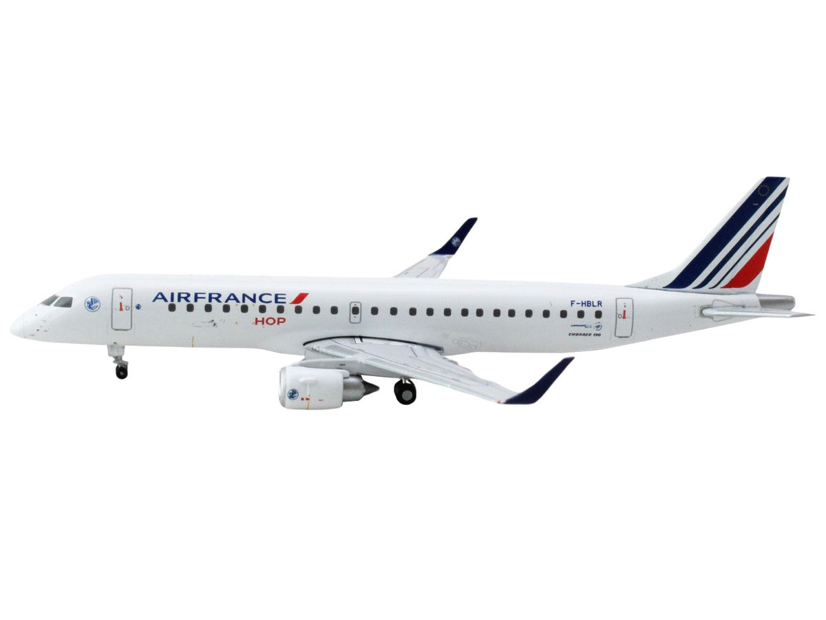 Embraer ERJ-190 Commercial Aircraft "Air France Hop" (F-HBLR) White with Striped Tail 1/400 Diecast Model Airplane by GeminiJets LuxuryLifeWay Online Store