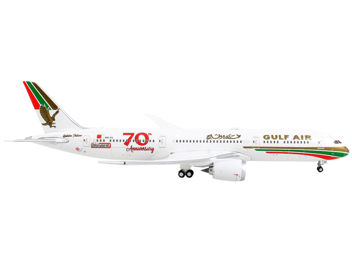 Boeing 787-9 Commercial Aircraft "Gulf Air - 70th Anniversary" White with Graphics 1/400 Diecast Model Airplane by GeminiJets LuxuryLifeWay Online Store