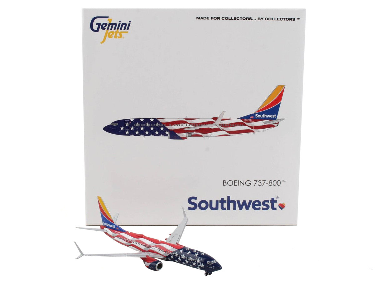Boeing 737-800 Commercial Aircraft "Southwest Airlines - Freedom One" United States Flag Livery 1/400 Diecast Model Airplane by GeminiJets LuxuryLifeWay Online Store