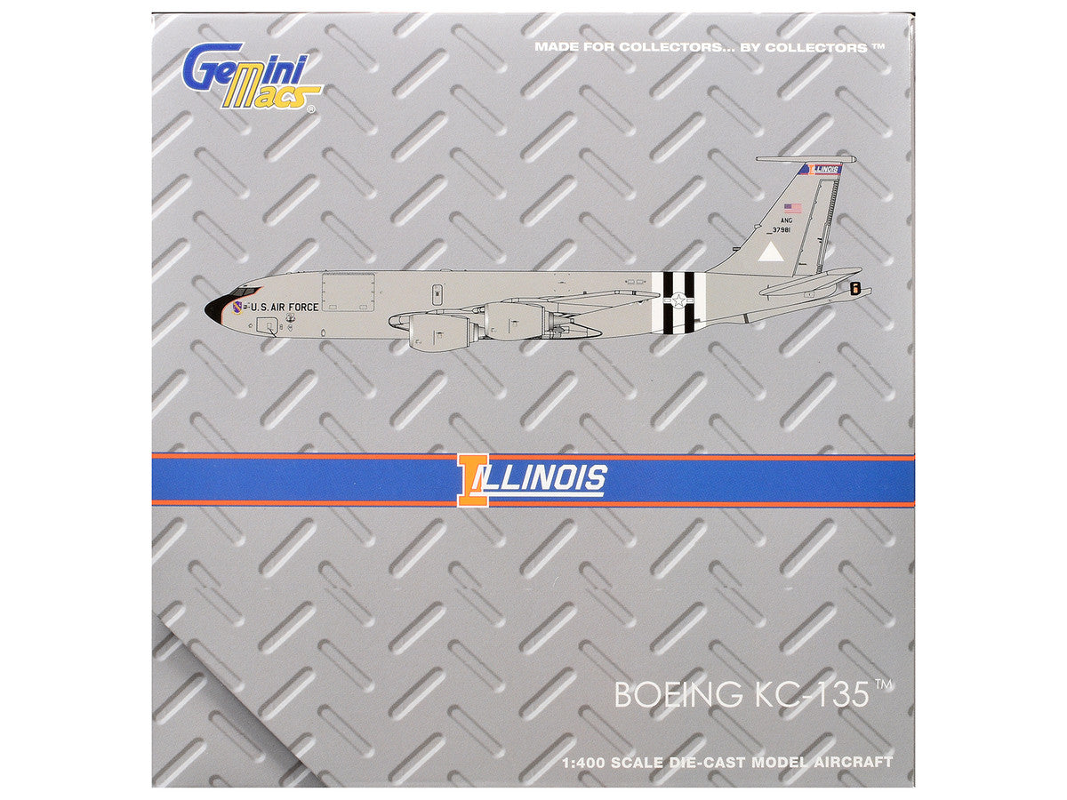Boeing KC-135R Stratotanker Aircraft "Illinois Air National Guard" United States Air Force (63-7981) Gray "Gemini Macs" Series 1/400 Diecast Model Airplane by GeminiJets LuxuryLifeWay Online Store