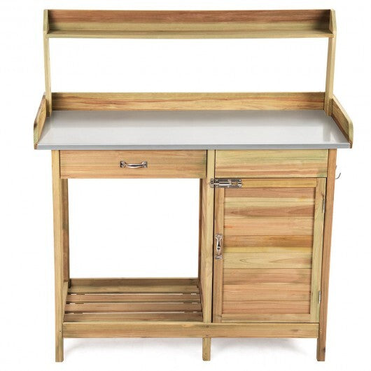 Outdoor Garden Wooden Work Station Potting Bench LuxuryLifeWay Online Store