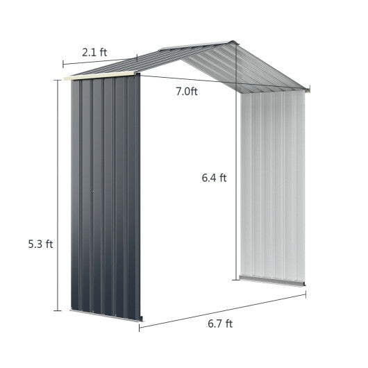 Outdoor Storage Shed Extension Kit for 7 Feet Shed Width LuxuryLifeWay Online Store