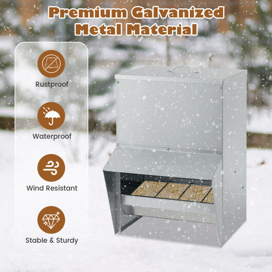 Galvanized Metal Poultry Feeder - Deal for Only $64! LuxuryLifeWay Online Store