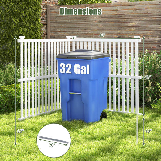 Air Conditioner Fence Panel with Metal Ground Stakes for Outside-White LuxuryLifeWay Online Store