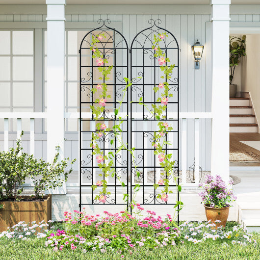 2 Pack 86" x 20" Metal Garden Trellis for Outdoor Climbing Plants LuxuryLifeWay Online Store