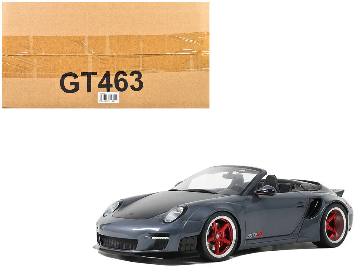 Porsche 911 LB-Works Alpha 9 Gray with Black Hood 1/18 Model Car by GT Spirit LuxuryLifeWay Online Store