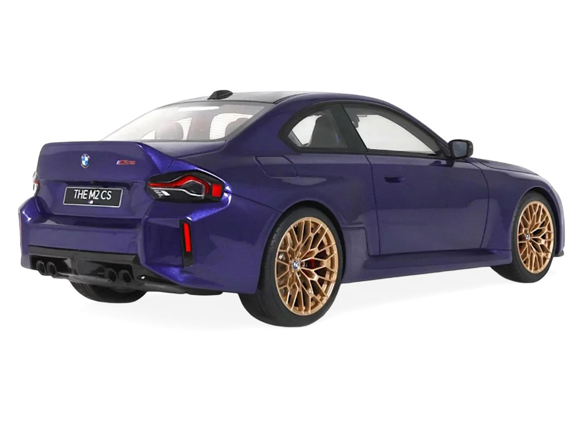 2025 BMW M2 CS Blue Metallic with Black Top 1/18 Model Car by GT Spirit LuxuryLifeWay Online Store